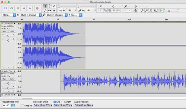 audacity project rate