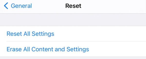 reset all settings to fix iphone battery draining fast