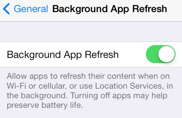 background app refresh iphone