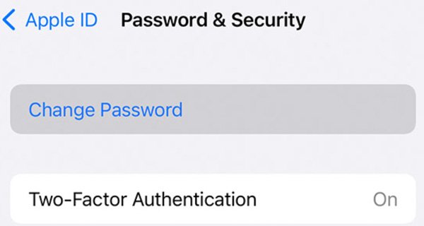 change password iphone