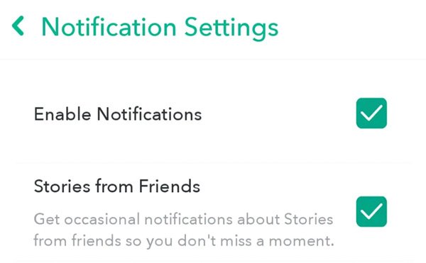 snapchat allow notifications