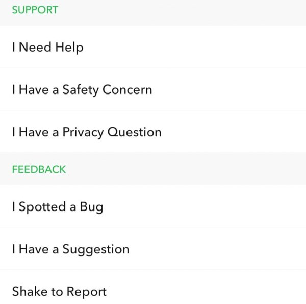 snapchat support