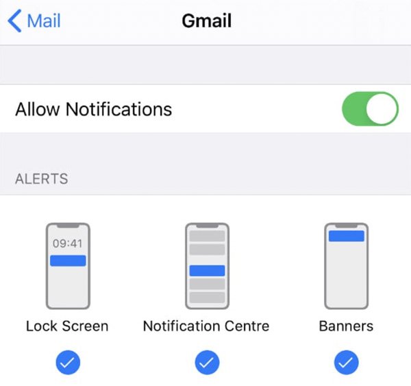 turn off mail notification