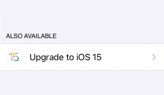 upgrade to ios 15